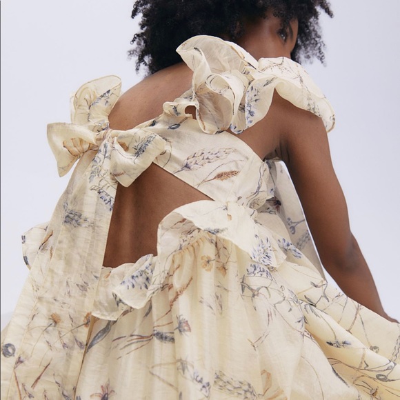 H&M lyocell-blend ruffled dress SOLD OUT online - Picture 2 of 4